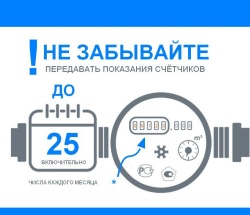 Не забудете передать показания!